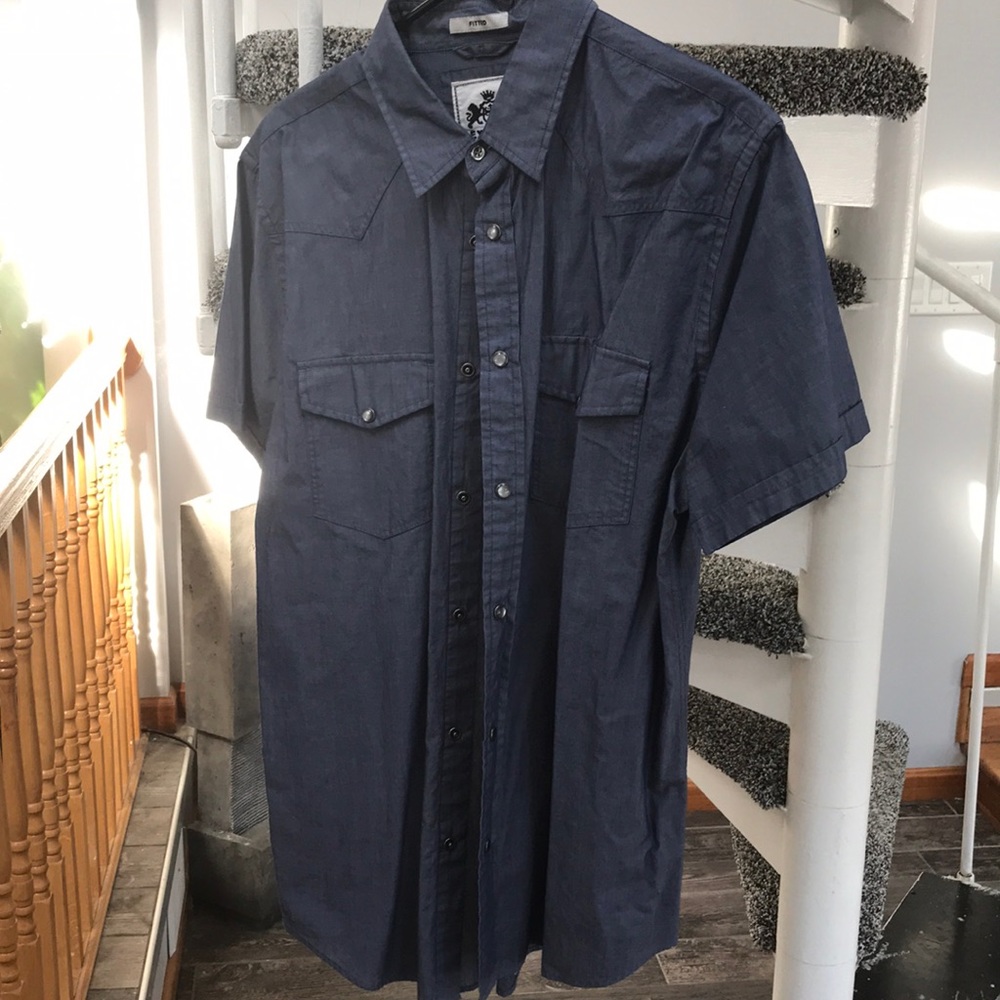 EXPRESS Short Sleeve Button up L